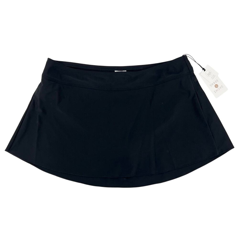Skirted Swim Bottom Black Shade & Shore Medium NWT New